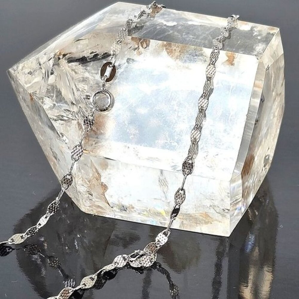 Italian 925 Sterling Silver 2.5mm Chain Necklace 18"(long)